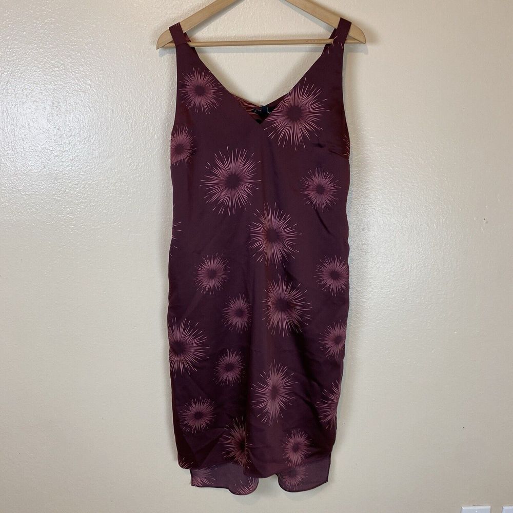 Universal Standard 0 4XS Kara Satin Slip Dress Red Satin Shindig Mini Shift